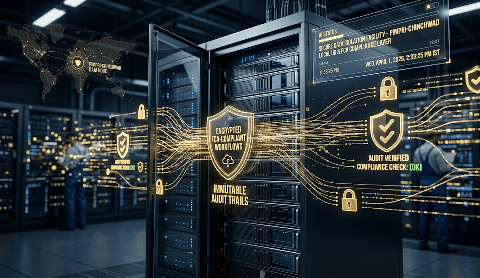 Security diagram - Encrypted vaults, approval workflows, audit trail, immutable logs