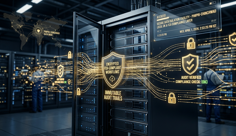 Security diagram - Encrypted vaults, approval workflows, audit trail, immutable logs